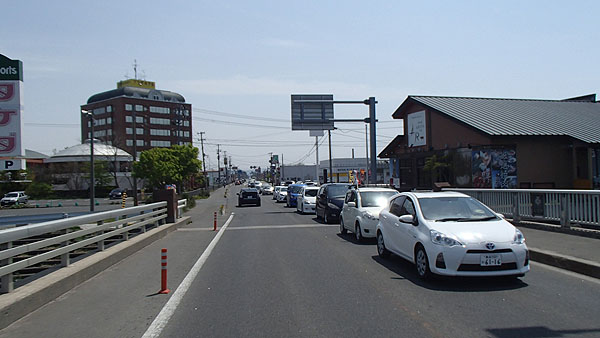 むつ市内の渋滞